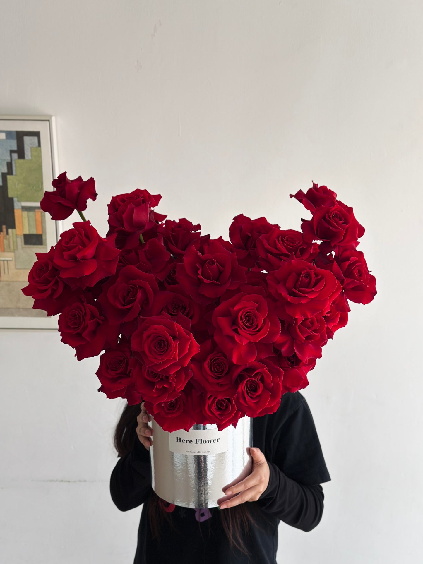 Luxury Red Box with Heart Balloons