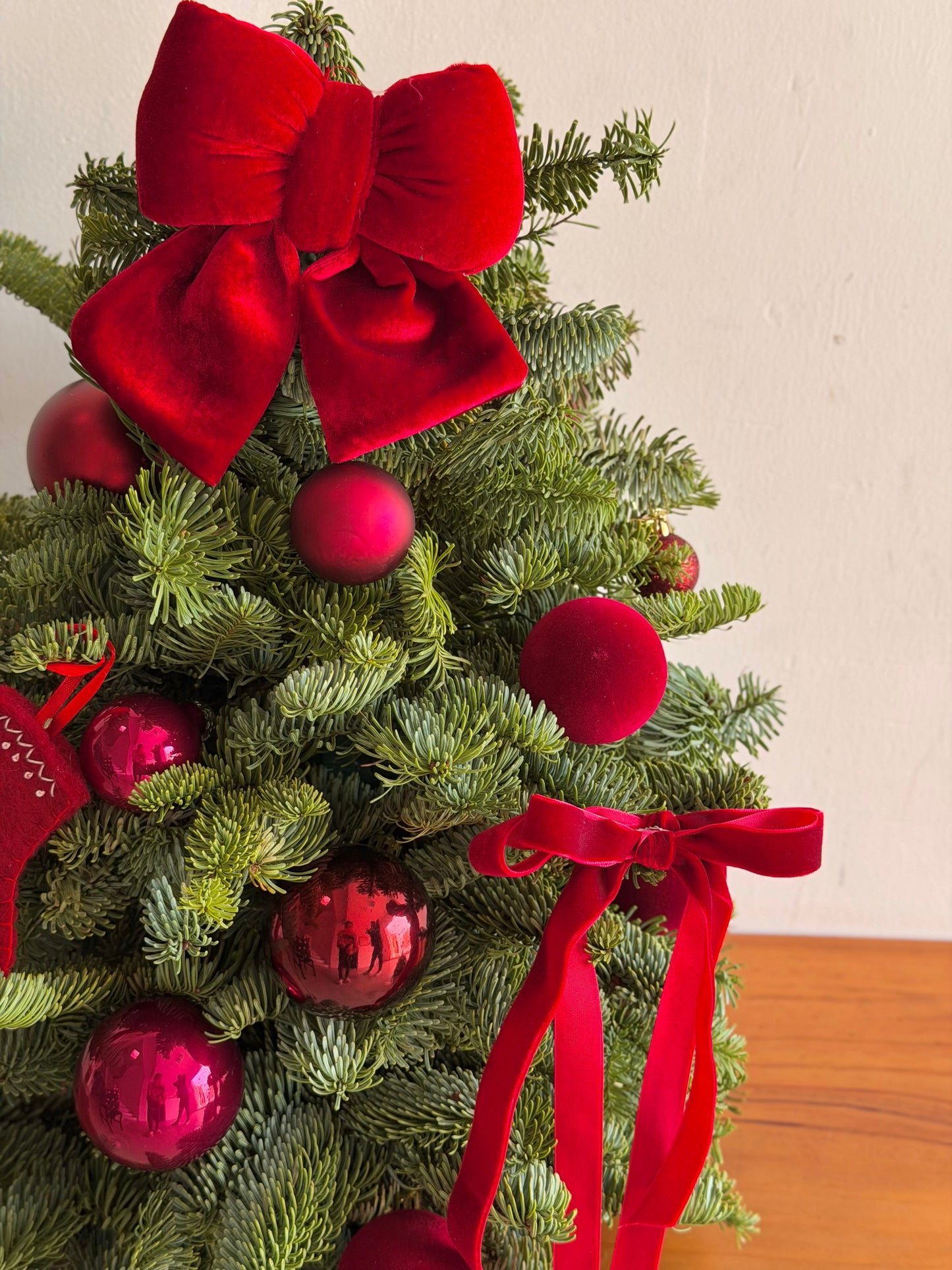 Classic Red Mini Christmas Tree