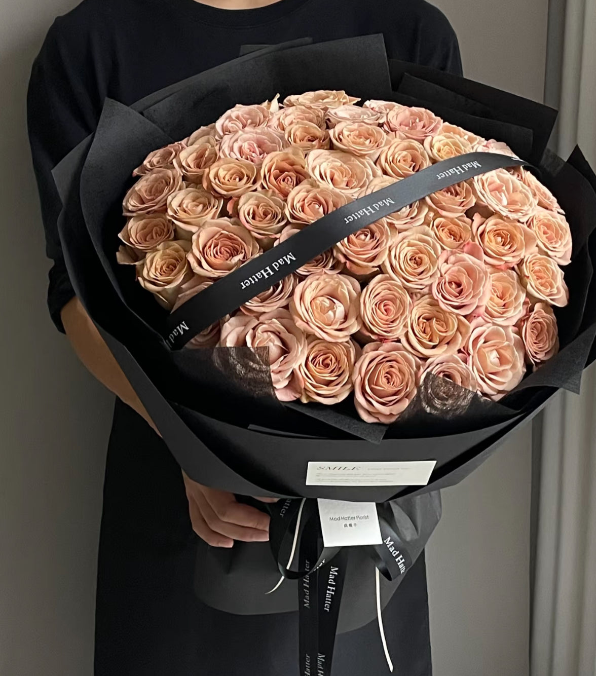99 Cappuccino Roses Bouquet