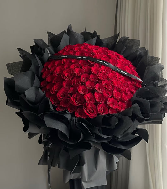 99 Premium Red Roses -- Princess Style