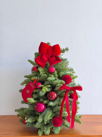 Classic Red Mini Christmas Tree