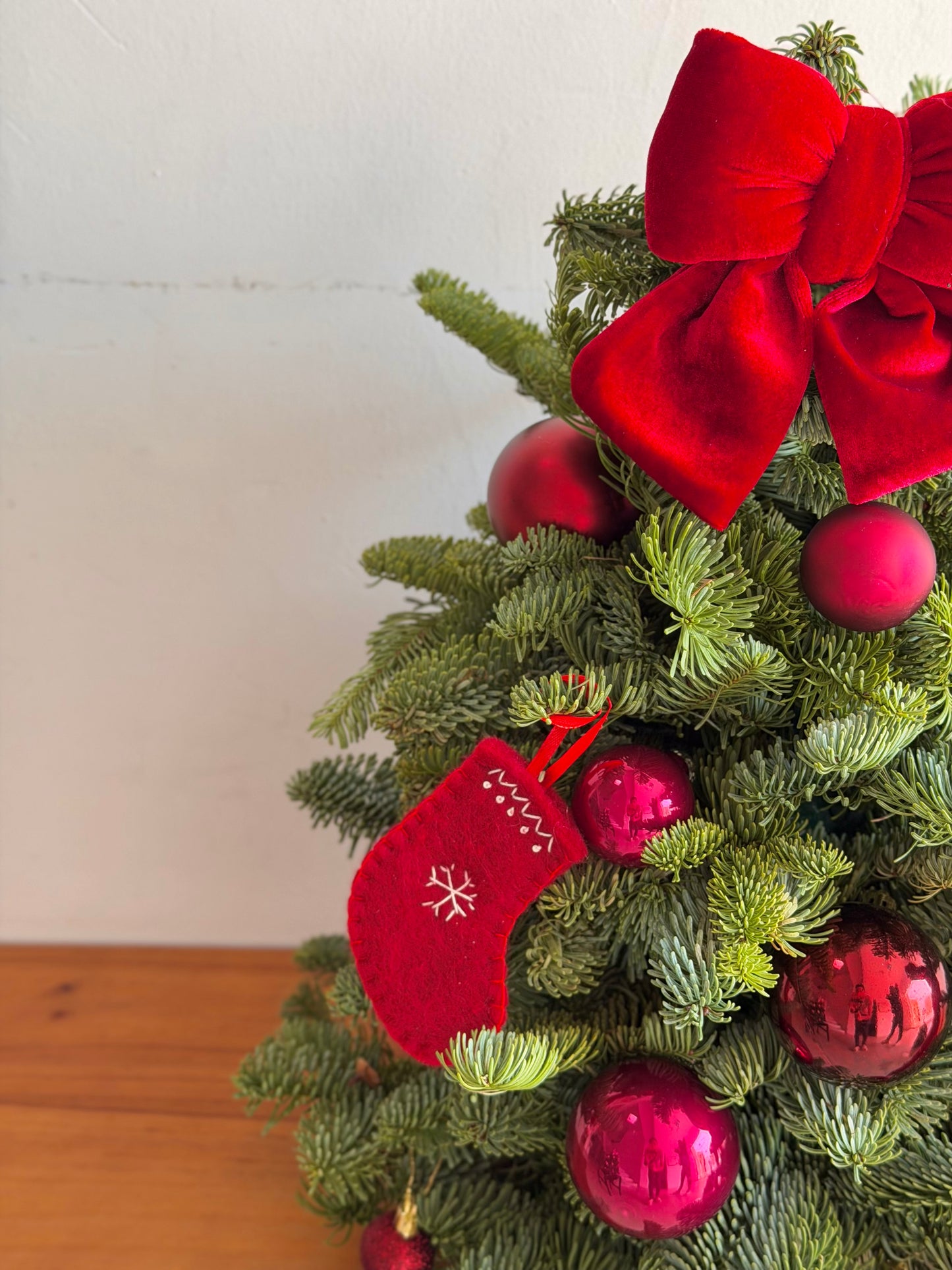 Classic Red Mini Christmas Tree