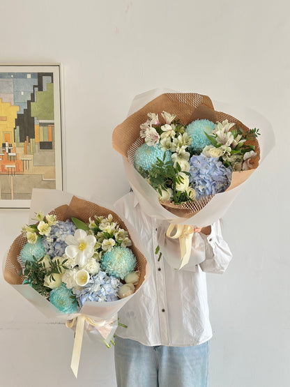 Blue Serenity Hand-Tied Bouquet