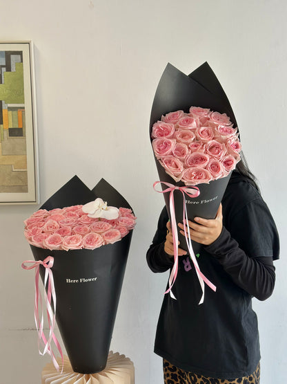 Blushing Velvet Rose Cone