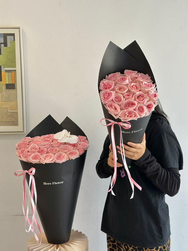 Blushing Velvet Rose Cone