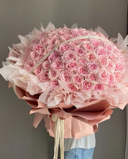 99 Pink Ohara Roses Bouquet