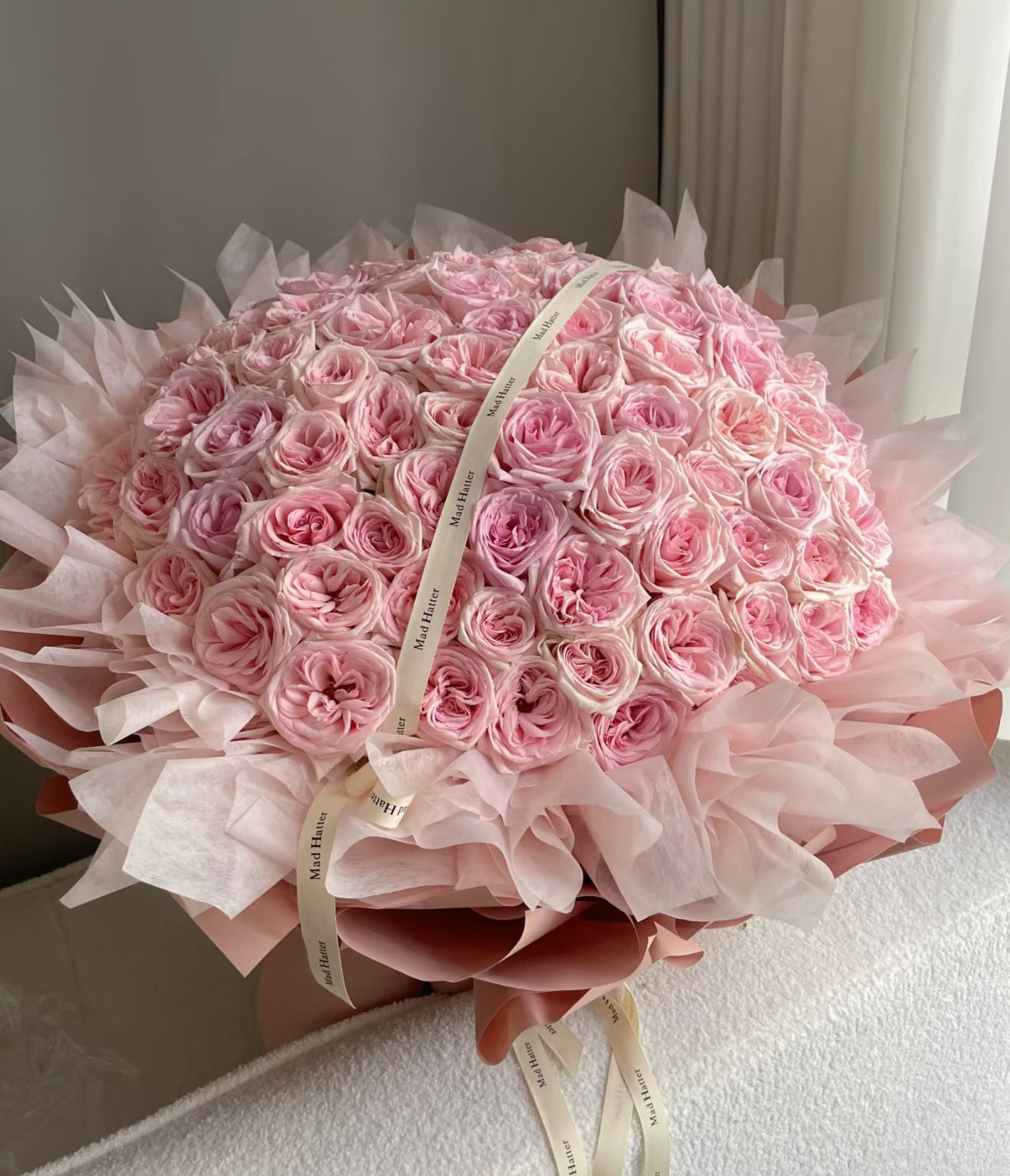 99 Pink Ohara Roses Bouquet